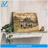 Live Like Someone Left The Gate Open Hereford Cows Canvas Wall Art Decor