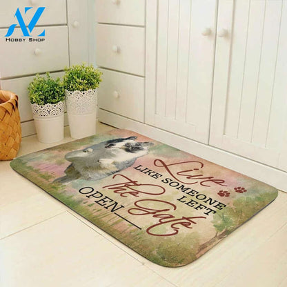 Live Like Someone Left The Gate Open Shetland Sheepdog Doormat Welcome Mat House Warming Gift Home Decor Gift for Dog Lovers Funny Doormat Gift Idea