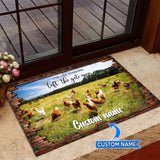 Live Like Someone Left The Gate Openchickens Personalized Custom Name Doormat Welcome Mat