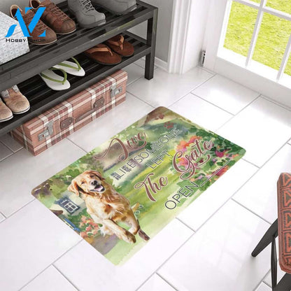 Live Like Someone Let The Gate Open Golden Retriever Printed Doormat Home Decor