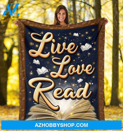 Live Love Read Blanket Gift for Book Lovers Birthday Gift Home Decor Bedding Couch Sofa Soft and Comfy Cozy