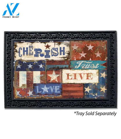 Live Love Trust Patriotic Doormat - 18" x 30"
