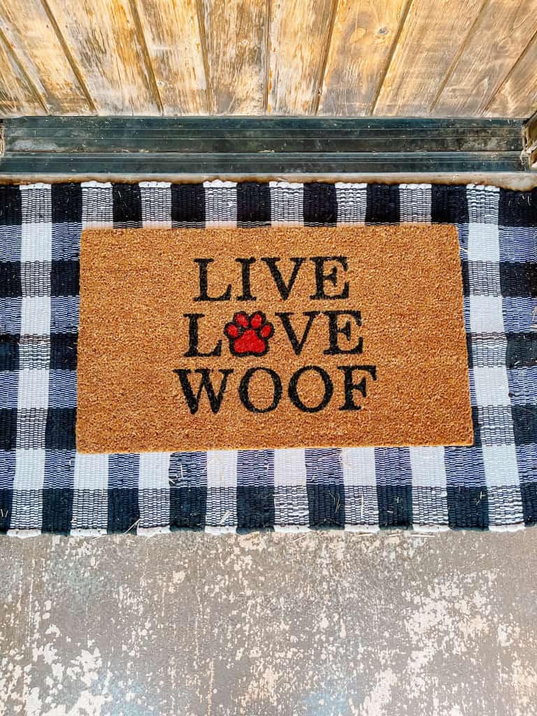 Live Love Woof Coir Doormat
