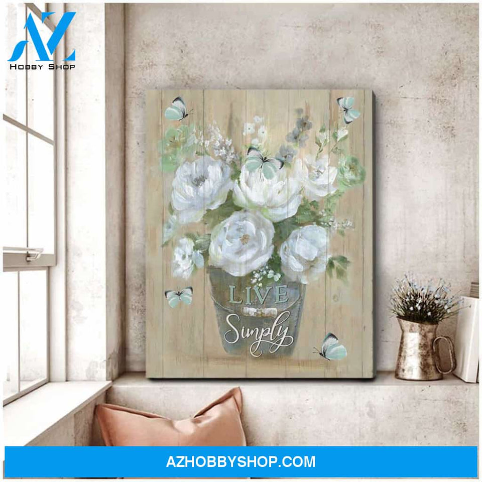 Eviral Store Live Simply Butterfly Wall Art Decor – Butterfly Canvas Print Wall Art
