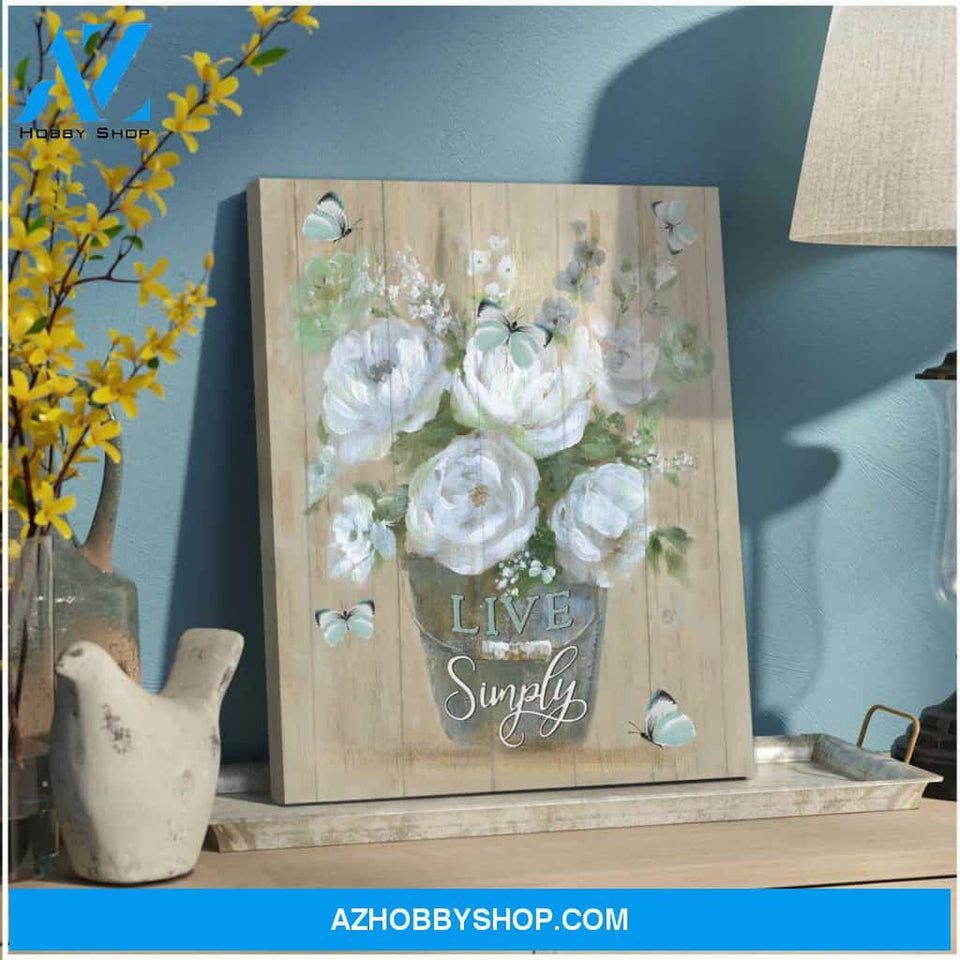 Eviral Store Live Simply Butterfly Wall Art Decor – Butterfly Canvas Print Wall Art