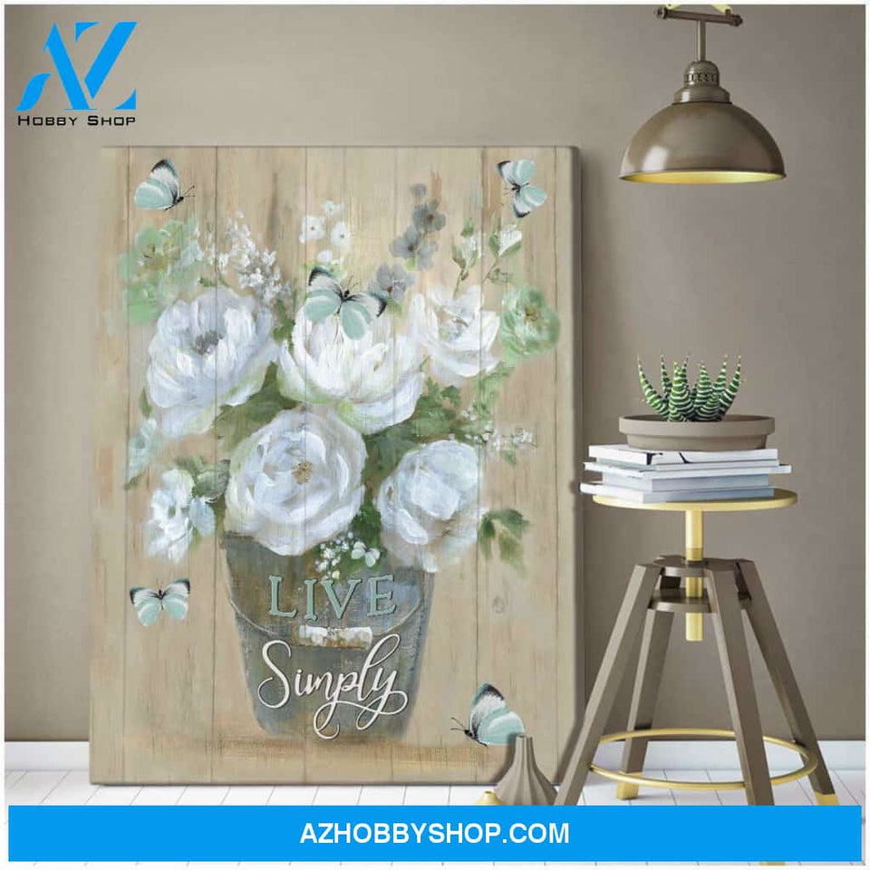 Eviral Store Live Simply Butterfly Wall Art Decor – Butterfly Canvas Print Wall Art