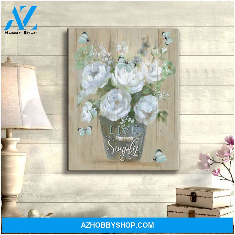 Eviral Store Live Simply Butterfly Wall Art Decor – Butterfly Canvas Print Wall Art