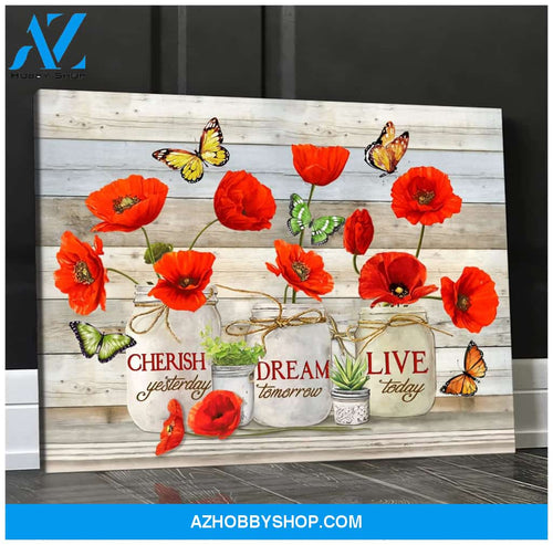 Live Today Butterfly Wall Art Canvas