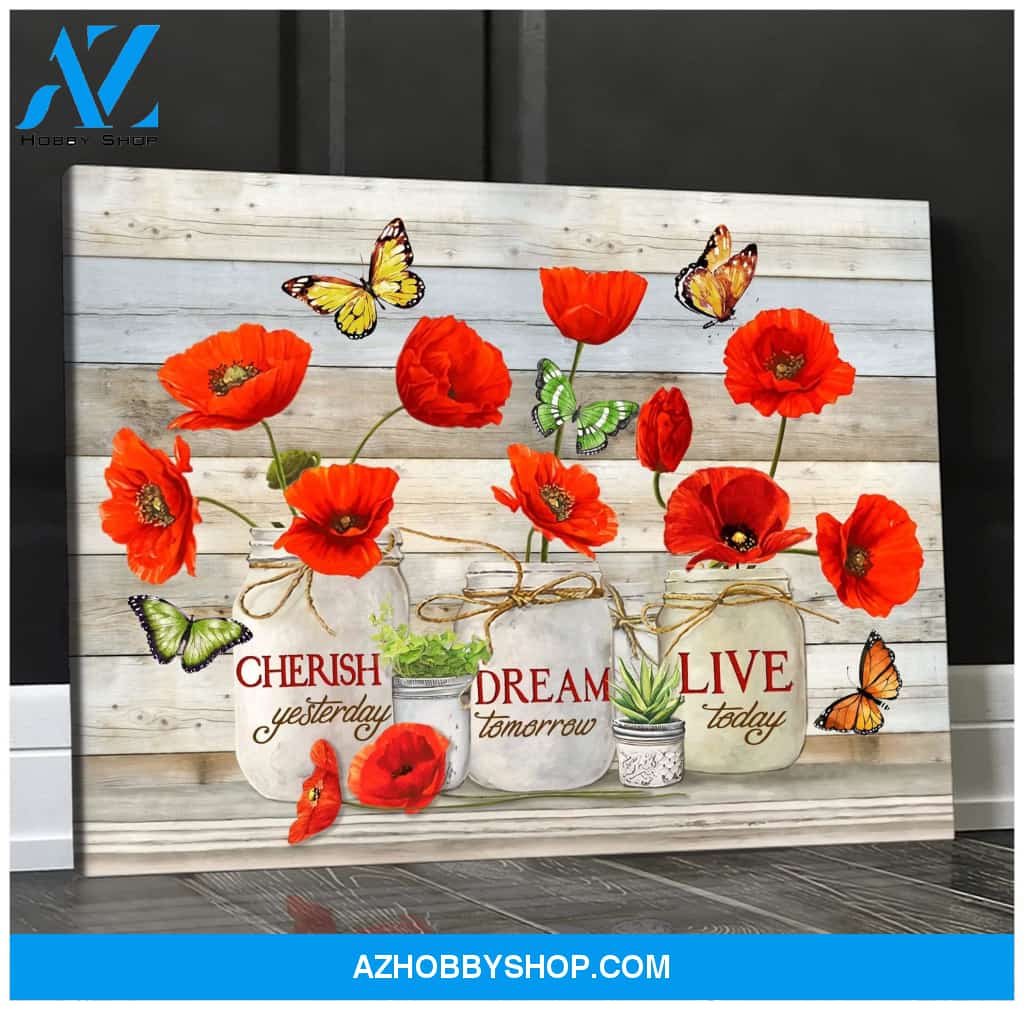 Live Today Butterfly Wall Art Canvas
