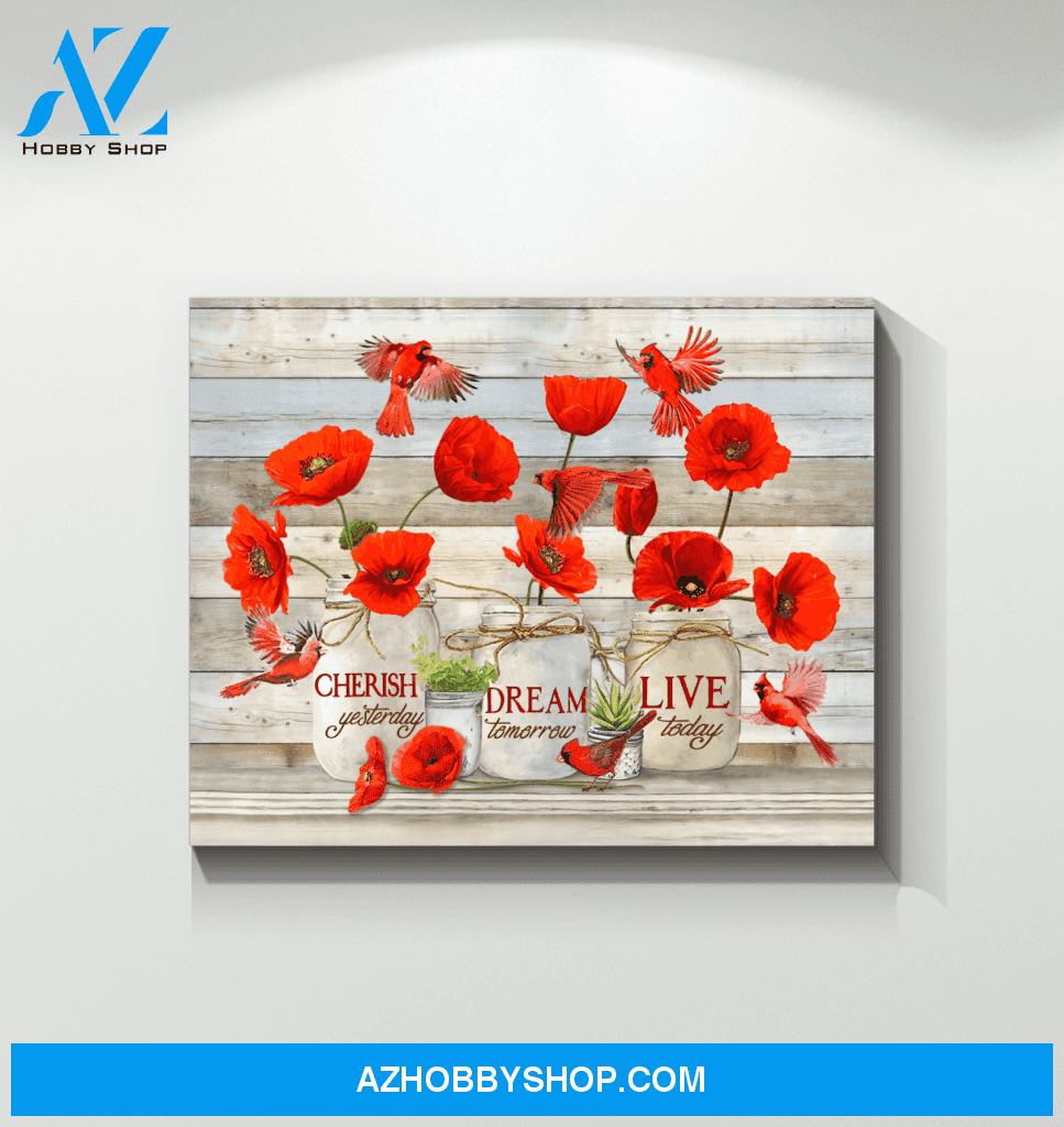 Live Today Cardinal Wall Art Canvas