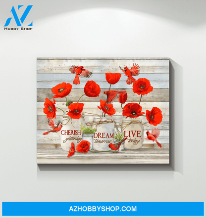 Live Today Cardinal Wall Art Canvas