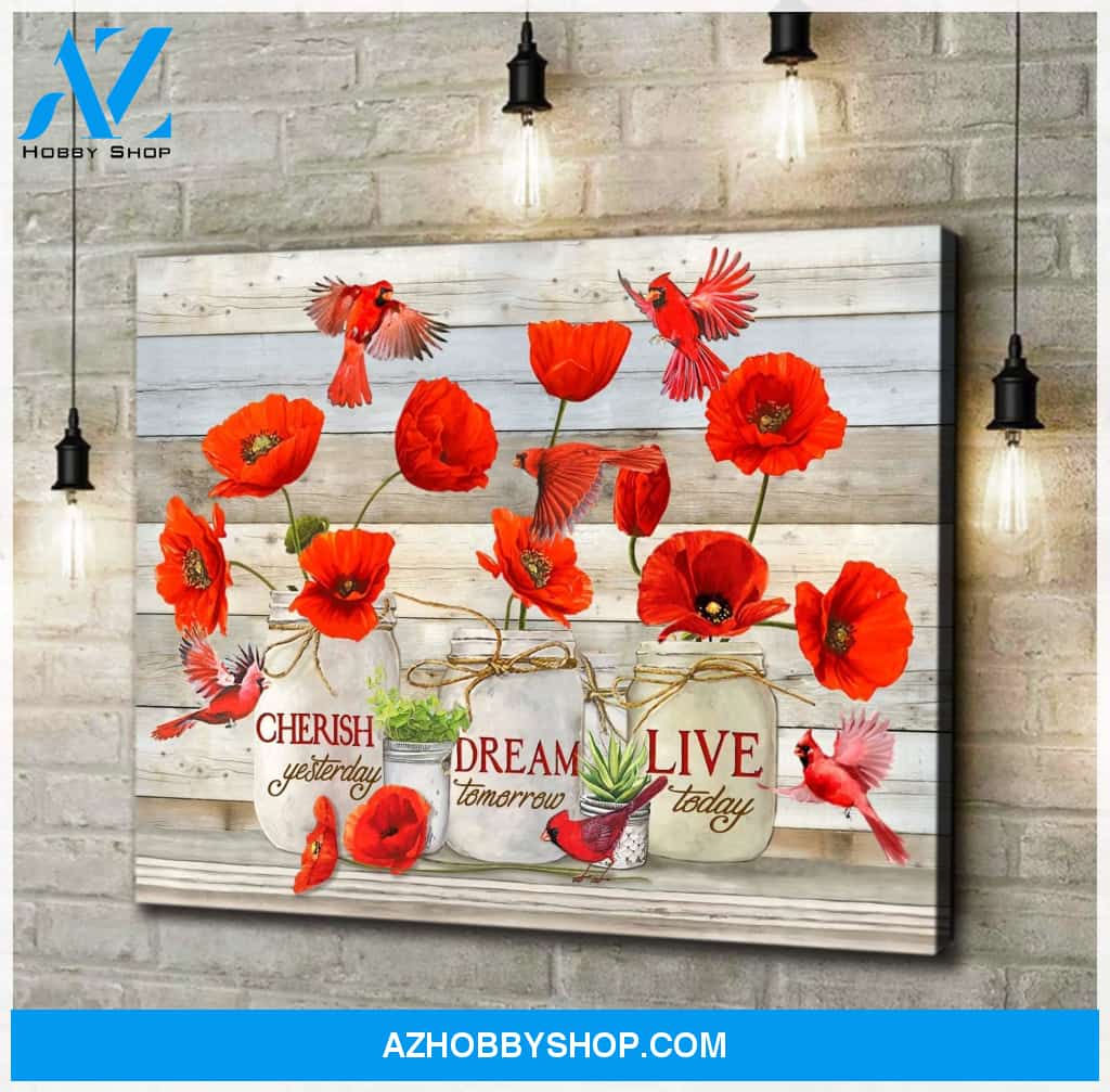 Live Today Cardinal Wall Art Canvas