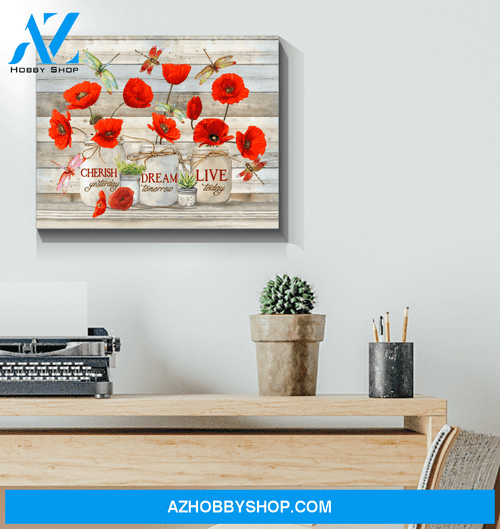 Live Today Dragonfly Wall Art Canvas