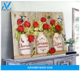 Live Today Hummingbird Wall Art Canvas