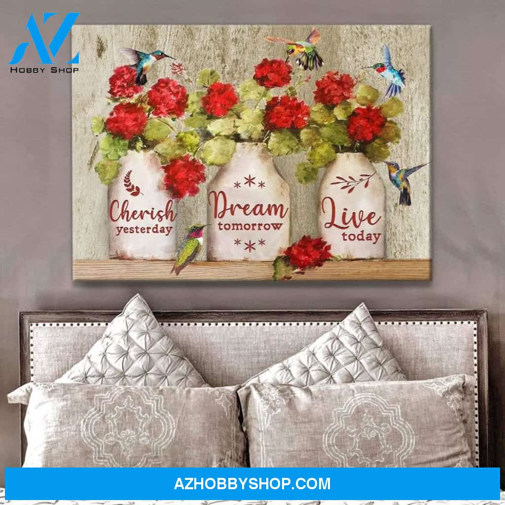 Live Today Hummingbird Wall Art Canvas