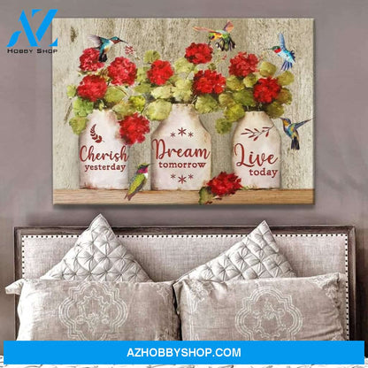 Live Today Hummingbird Wall Art Canvas