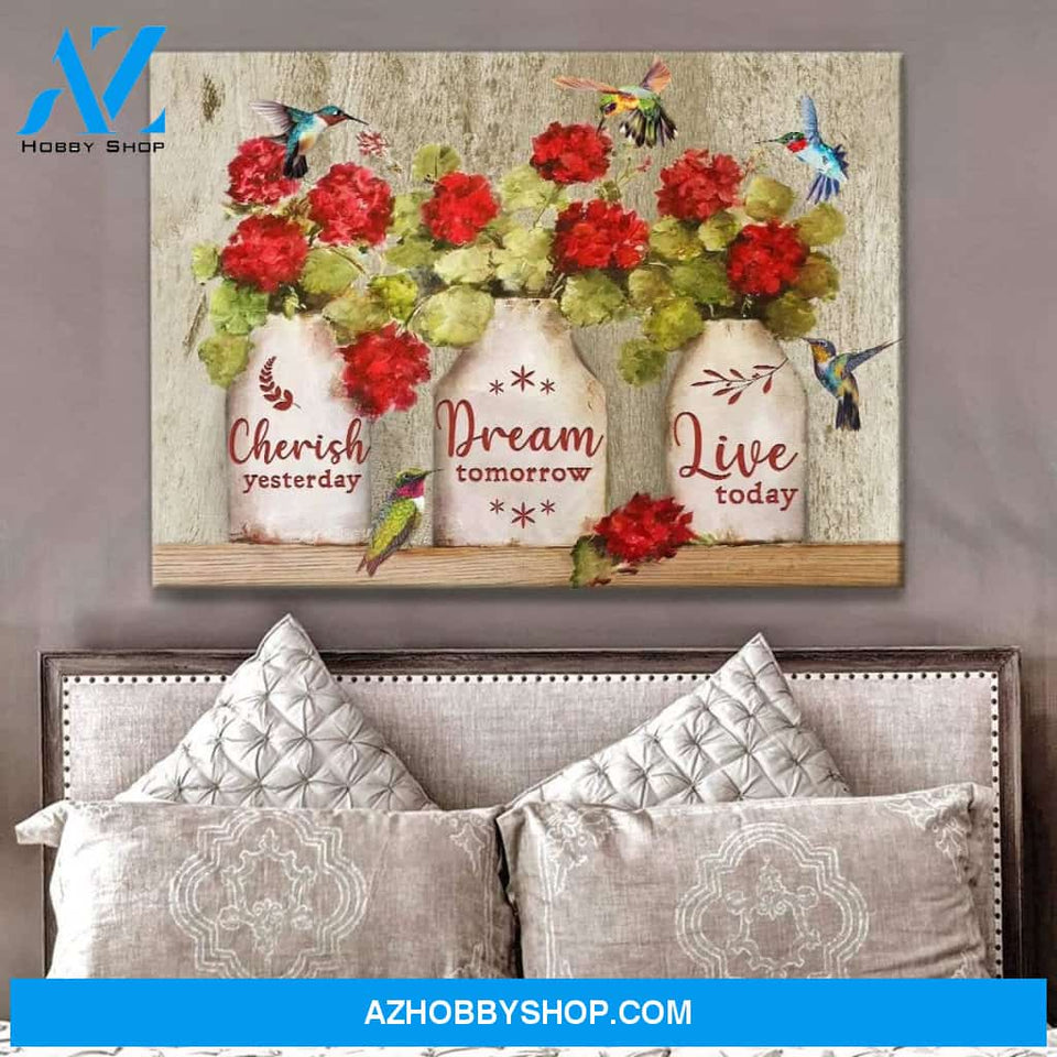 Live Today Hummingbird Wall Art Canvas