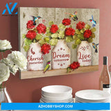 Live Today Hummingbird Wall Art Canvas