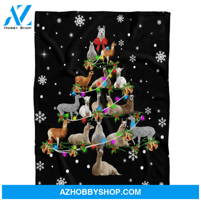 Llama Blanket, Llama Christmas Tree Funny Noel, Gift For Llama Lovers