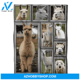 Llama Blanket, Llama In The Field Blanket, Fleece Blanket Lightweight Soft, Blanket Gift for Your Love One, Birthday Gift Home Decor Bedding Couch Sofa Soft and Comfy Cozy