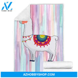 Llama Blanket White Llama With Red Saddle Fleece Blanket Lightweight Soft, Blanket Gift for Your Love One, Birthday Gift Home Decor Bedding Couch Sofa Soft and Comfy Cozy