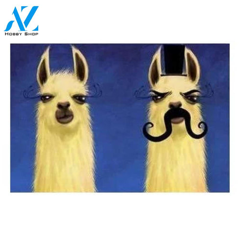 Llama Couple Funny Doormat Floor Mats Rugs Indoor and Outdoor Doormat Warm House Gift Welcome Mat Gift for Friend Family