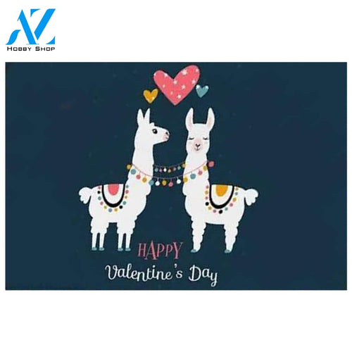 Llama Love Happy Valentine's Day Doormat Home Decor Doormat Welcome Mat House Warming Gift Home Decor Funny Doormat Gift Idea