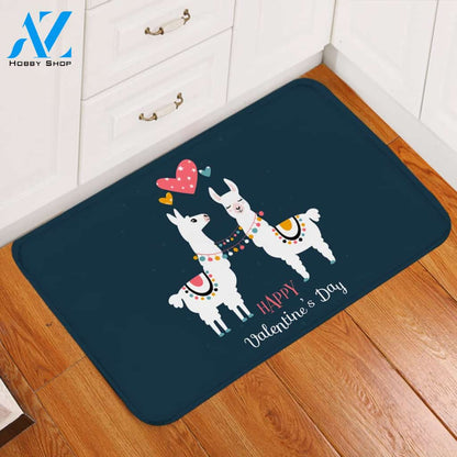 Llama Love Valentine Door Mat