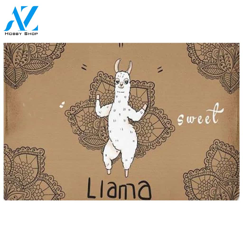 Llama Sweet Funny Indoor and Outdoor Doormat Warm House Gift Welcome Mat Gift for Friend Family