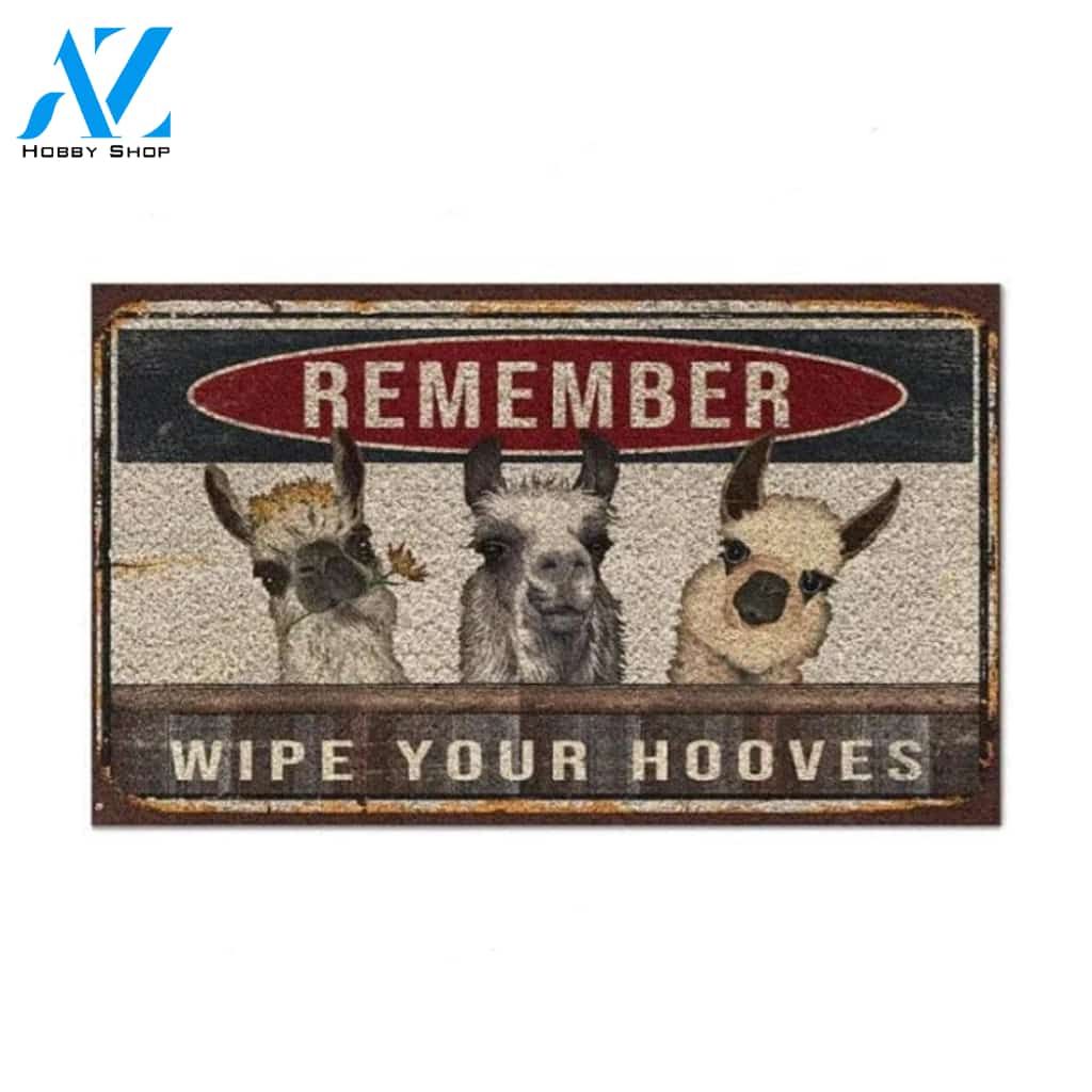 Llama Wipe Your Hooves Doormat Welcome Mat House Warming Gift Home Decor Funny Doormat Gift Idea