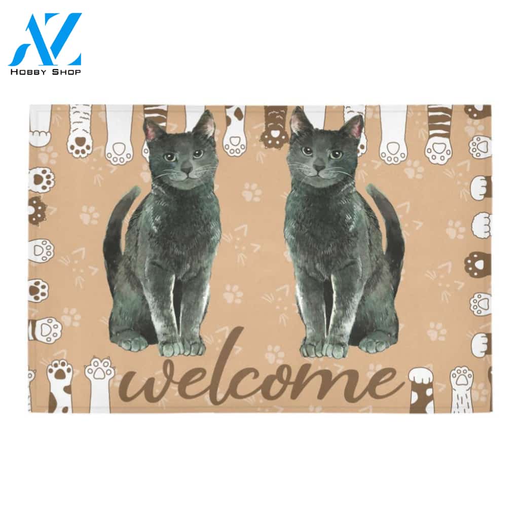 ln 2 cat welcome doormat | WELCOME MAT | HOUSE WARMING GIFT