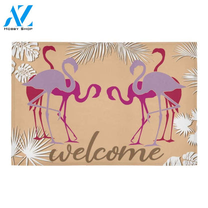 LN 2 flamingo welcome doormat | WELCOME MAT | HOUSE WARMING GIFT