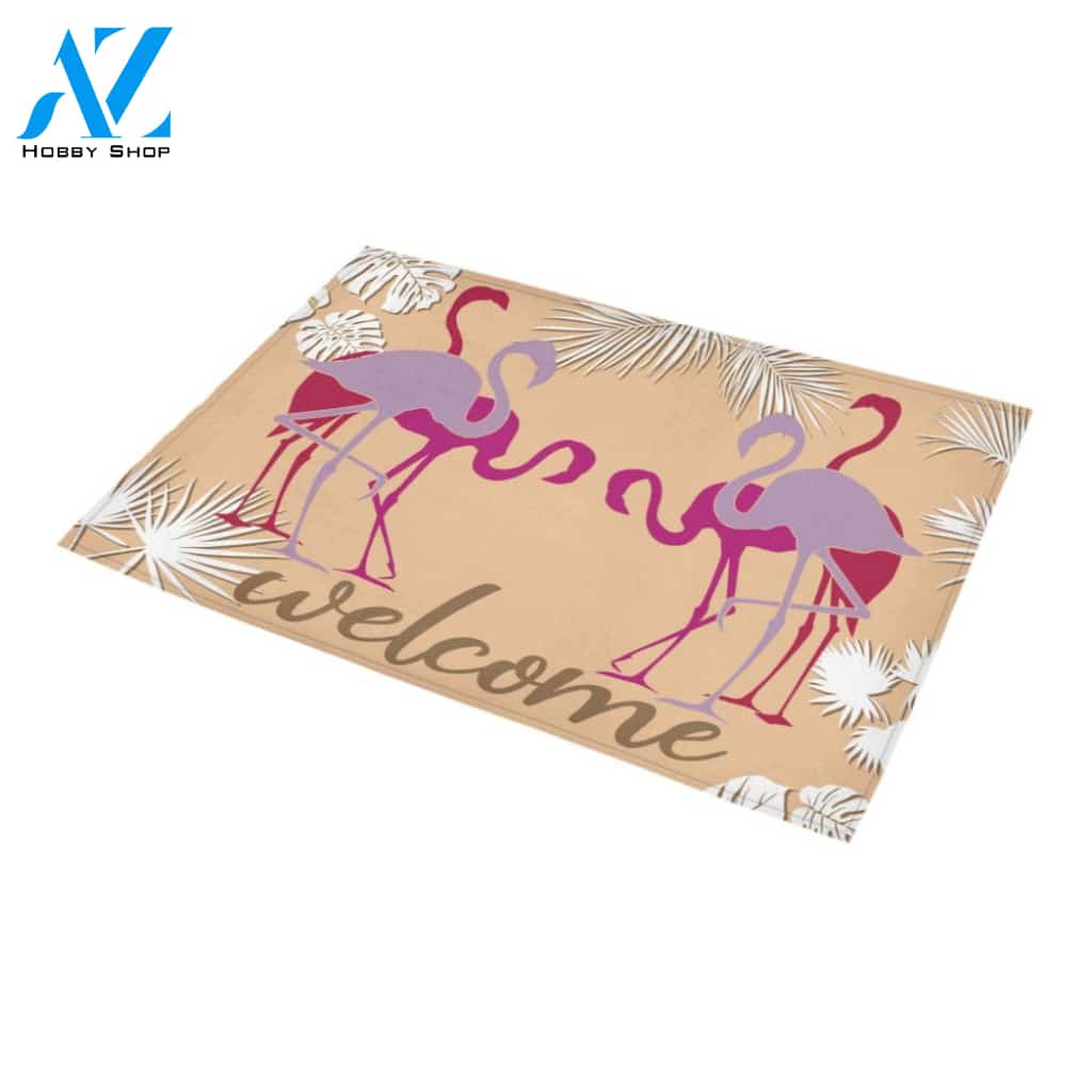 LN 2 flamingo welcome doormat | WELCOME MAT | HOUSE WARMING GIFT