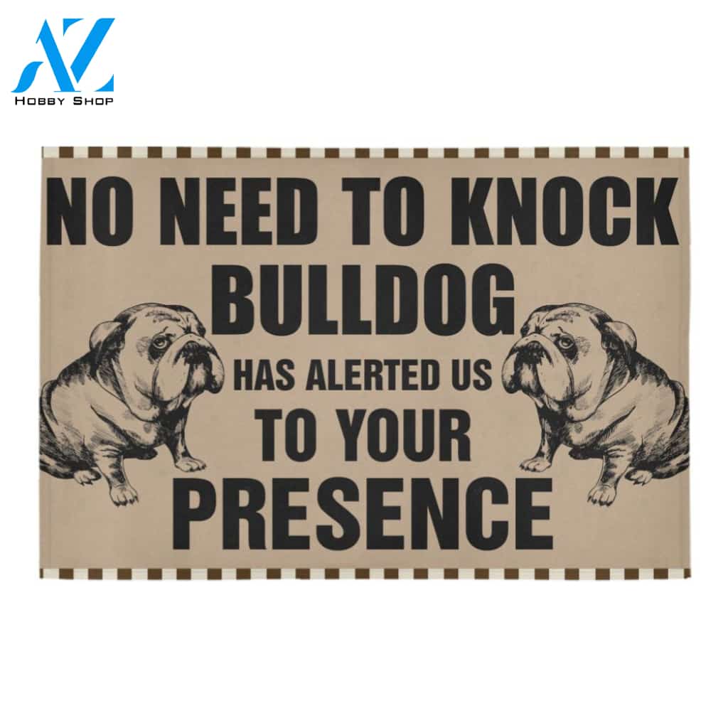 ln bulldog knock doormat | WELCOME MAT | HOUSE WARMING GIFT