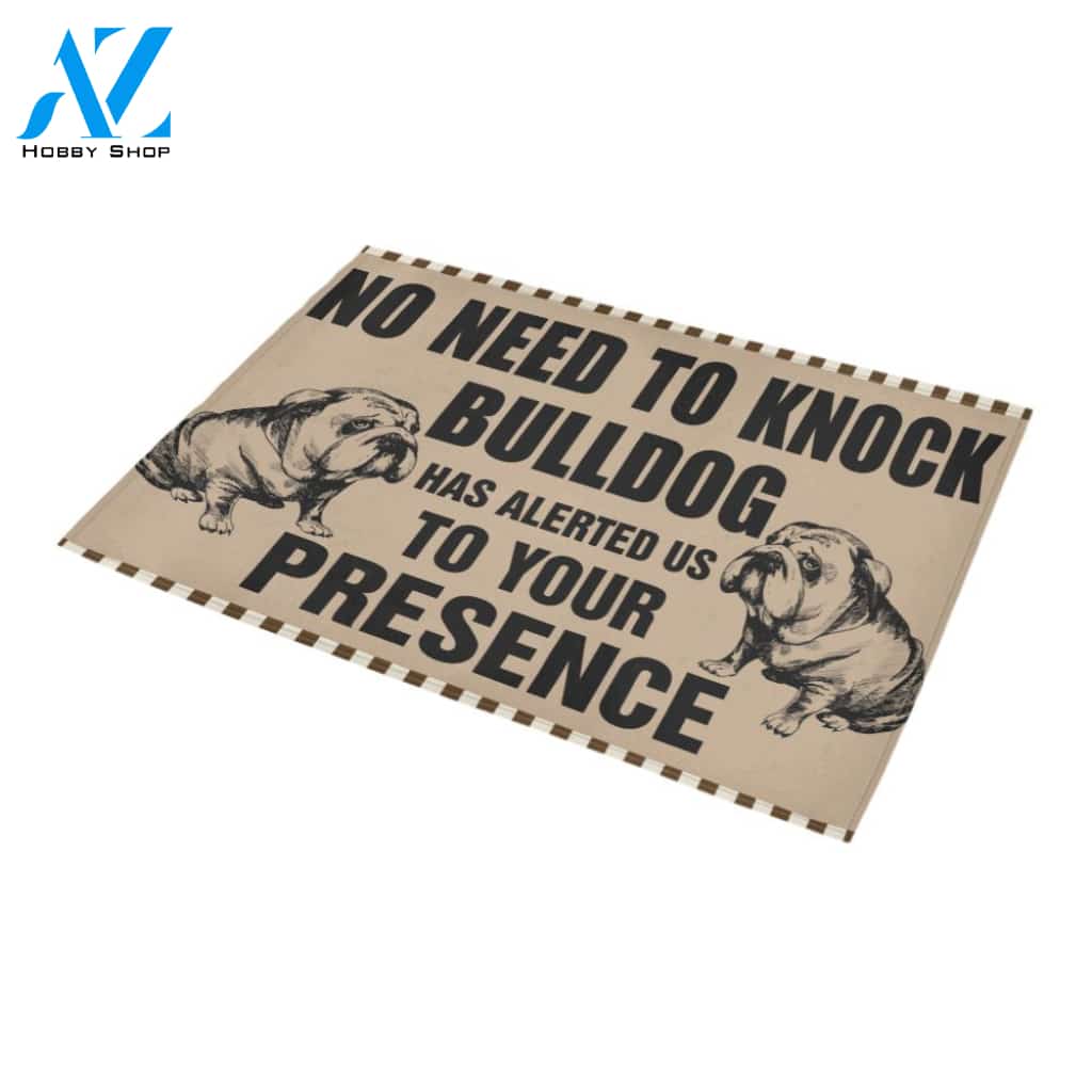 ln bulldog knock doormat | WELCOME MAT | HOUSE WARMING GIFT