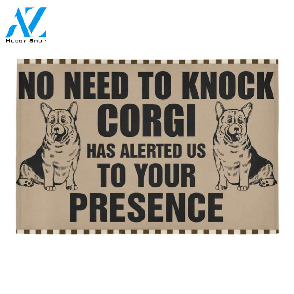ln corgi knock doormat | WELCOME MAT | HOUSE WARMING GIFT