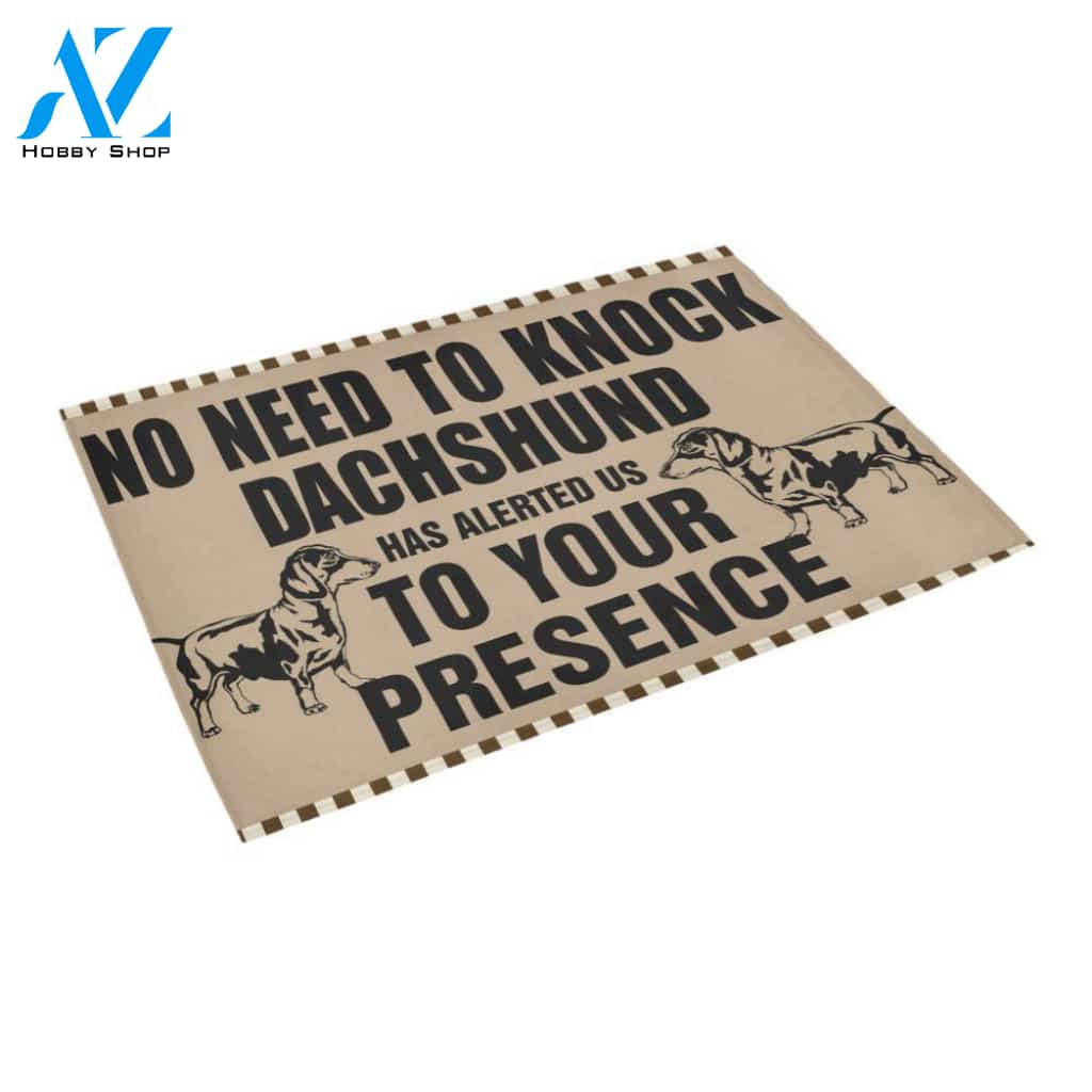 ln dachshund knock doormat | WELCOME MAT | HOUSE WARMING GIFT