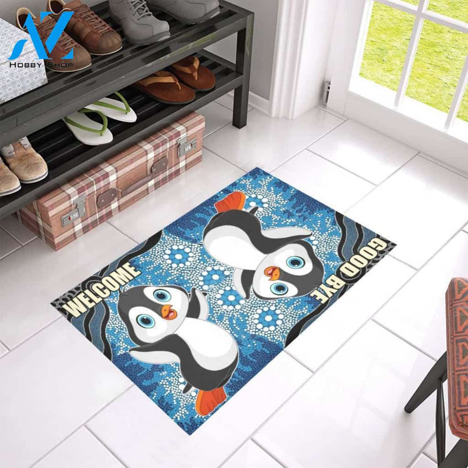 ln penguin goodbye welcome doormat | WELCOME MAT | HOUSE WARMING GIFT