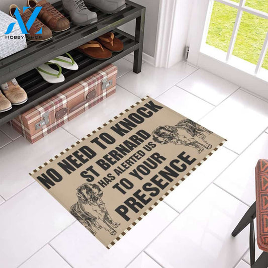 ln ST Bernard knock doormat | WELCOME MAT | HOUSE WARMING GIFT