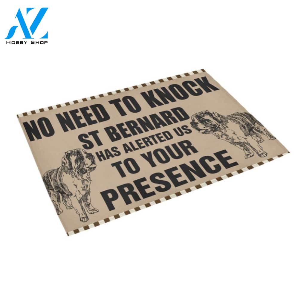 ln ST Bernard knock doormat | WELCOME MAT | HOUSE WARMING GIFT