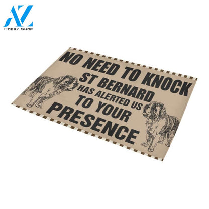 ln ST Bernard knock doormat | WELCOME MAT | HOUSE WARMING GIFT