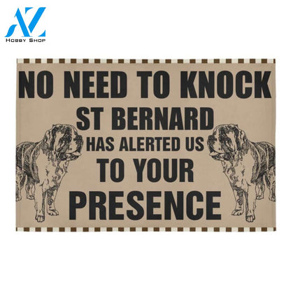 ln ST Bernard knock doormat | WELCOME MAT | HOUSE WARMING GIFT