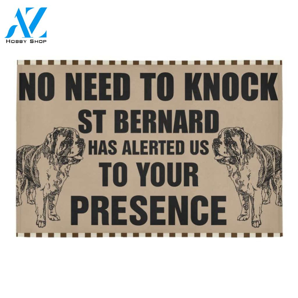 ln ST Bernard knock doormat | WELCOME MAT | HOUSE WARMING GIFT