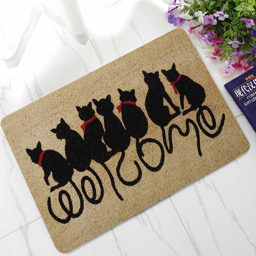 Cat Welcome Doormat | Colorful | Size 8x27'' 24x36''