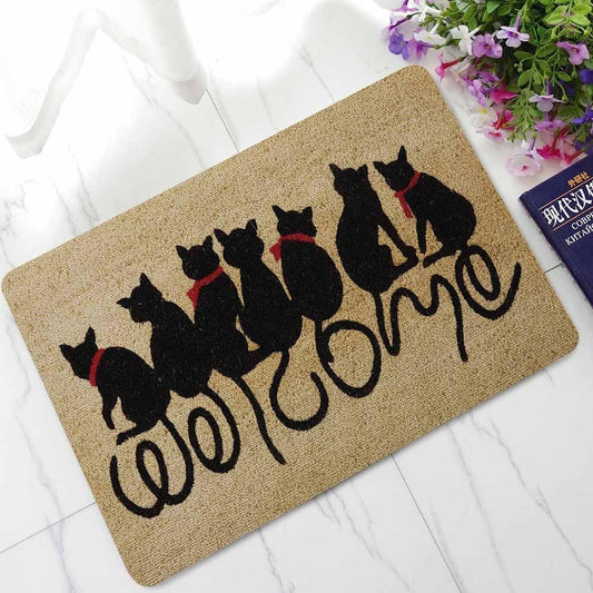 Cat Welcome Doormat | Colorful | Size 8x27'' 24x36''