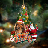 Long Haired Dachshund-Christmas Tree&Dog Hanging Ornament