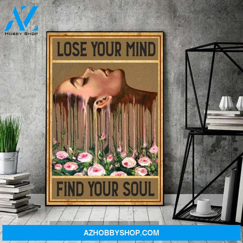 Lose Your Mind Find Your Soul Poster, Yoga Canvas And Poster, Wall Decor Visual Art, Halloween Gift, Happy Halloween