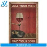 Lose your mind find your soul with wine and vinyl - Matte Canvas (1.25"), gift for wine lover, gift for vinyl lover, gift for classic music lover
