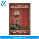 Lose your mind find your soul with wine and vinyl - Matte Canvas (1.25"), gift for wine lover, gift for vinyl lover, gift for classic music lover