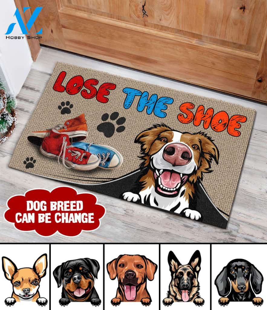 LOST THE SHOE Personalized Dog Doormat Full Printing | Welcome Mat | House Warming Gift
